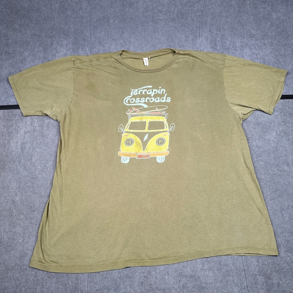 Terrapin Crossroads Grateful Dead Surf Van Graphic T-Shirt Olive Green XL